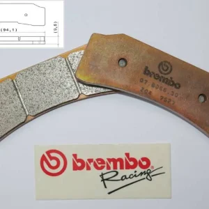 Budget Brembo Brake Pad, Z04 for XB0B180/81 with no Holes for Rivet Radiators