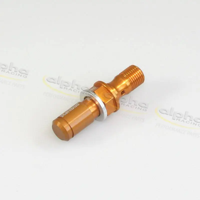 Certified Alpha Racing Hollow screw bleeding valve M10 x1x19 gold BMW S1000RR 2009-2016,S1000R 2014-2016,HP4 2012-2014