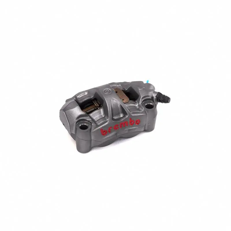 Editor’s Pick Brembo Caliper, Right, P4 30mm, M50, Cast Monobloc, 100mm Radial Mount, Titanium Gray w/ Red Lettering