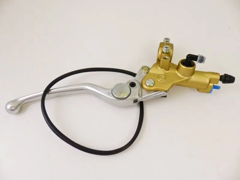 Brembo Master Cylinder, Brake, PS 15x25 without Reservoir w/ Polished Adj. Lever .50, Axial, Front, Gold Flash Sale