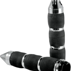 Authentic AVON GRIPS Spike Air Cushioned Touring Handlebar Grips - Chrome, Part Number MT-AIR-90-CH-SP