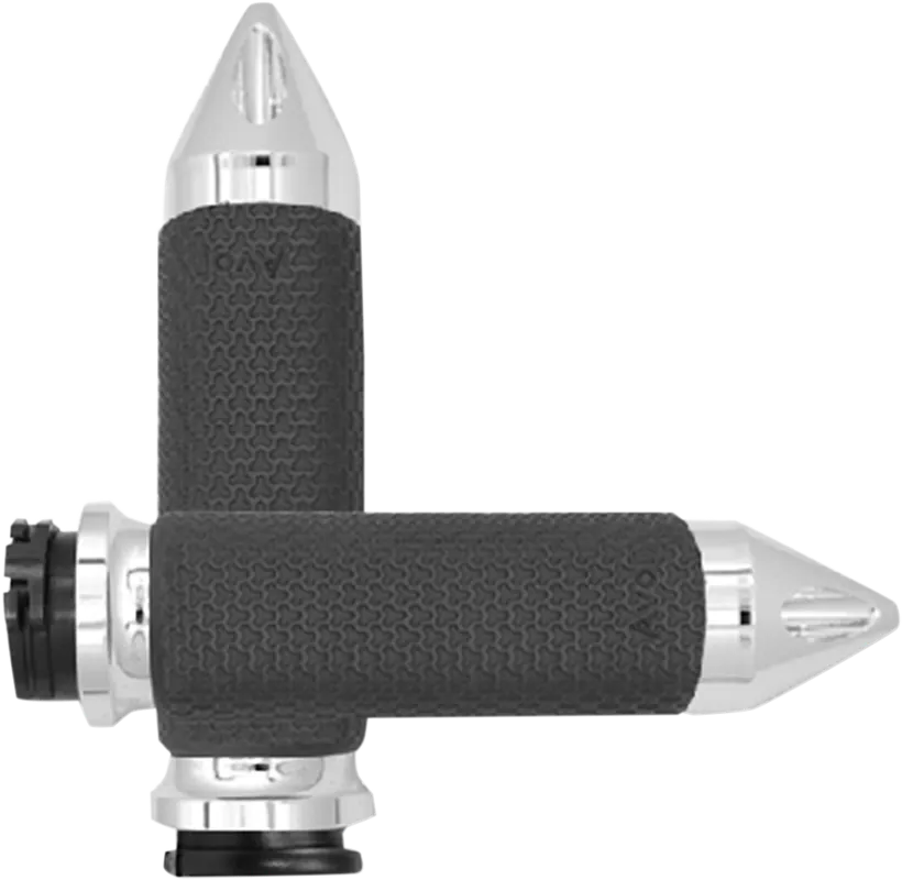 AVON GRIPS Vibration Dampening Memory Foam Grips - Large Spike Chrome (Part Number: MF-63B-CH-SPK) Bargain
