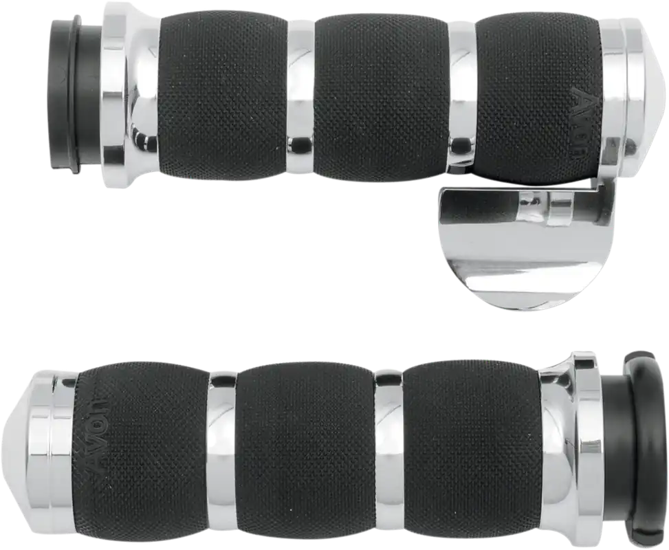 AVON GRIPS 3-Ring Air Cushioned Grips with Throttle Boss - Chrome AIR-90-CH-FLY-B Wholesale