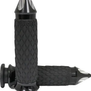 While Supplies Last AVON GRIPS Diamond Contour Spike Grips for Motorcycles - Black - TBW DIA-65-AN-FL-SP