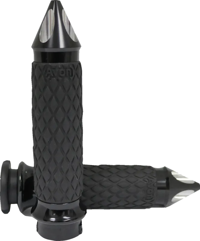 While Supplies Last AVON GRIPS Diamond Contour Spike Grips for Motorcycles - Black - TBW DIA-65-AN-FL-SP
