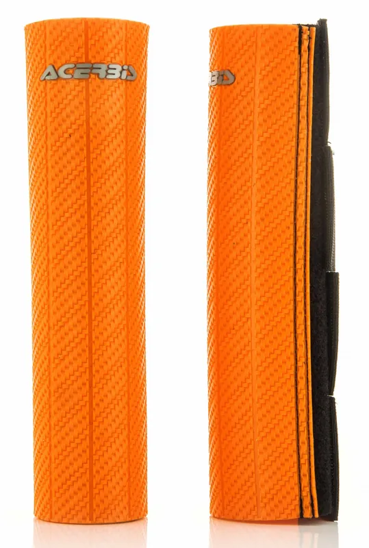 ACERBIS Fork Guard Orange with Carbon Look Finish * Protects Forks from Track Debris and Impacts Limited Time