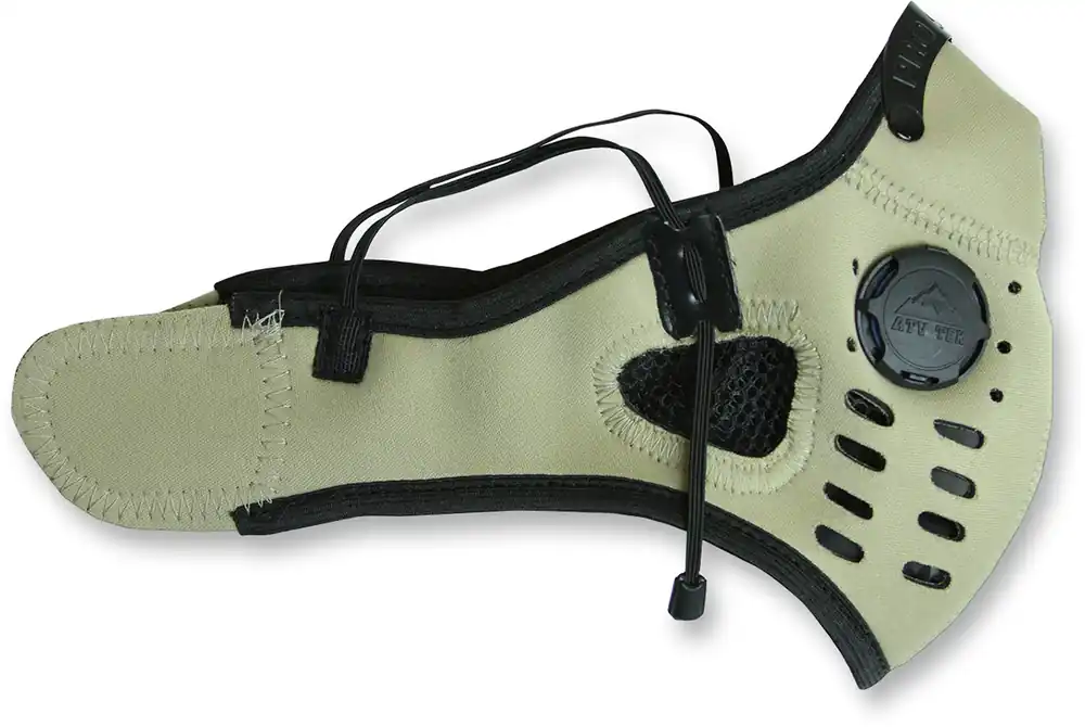 ATV-TEK Neoprene Dust Mask - Tan EDMTAN with One-Way Exhaust Valves and Comfort Tek Straps Buy Online