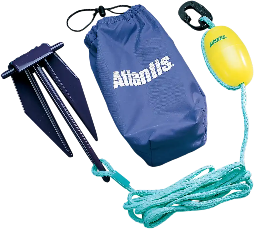 ATLANTIS PWC Anchor with Storage Bag, Rope & Float - 2.5 lb - Blue/Yellow (Part A2382) Limited Time