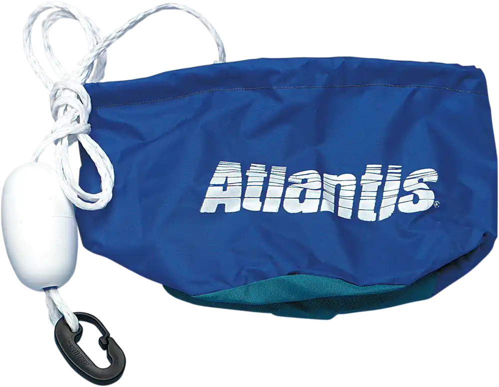 ATLANTIS PWC Anchor Bag A2381BL - Portable Sand and Rock Anchor Storage with Rope, Float, and Hook Certified