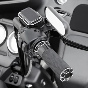 ARLEN NESS Beveled Black Motorcycle Hand Grips with Cable - Part 07-331 Handmade