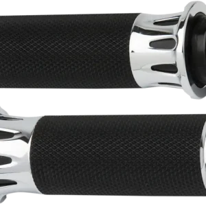 ARLEN NESS Fusion Deep Cut Grips for Throttle-by-Wire Bikes - Chrome 07-318 Free Delivery