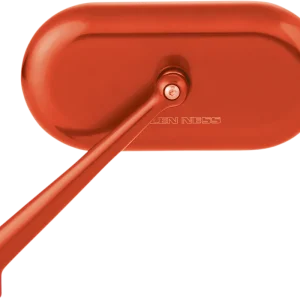 Arlen Ness 13-185 Oval Left Side Mirror with 5-Inch Stem - Orange Finish Get Yours