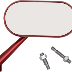 Viral ARLEN NESS 13-179 Oval Red Right Side Mirror for Motorcycles