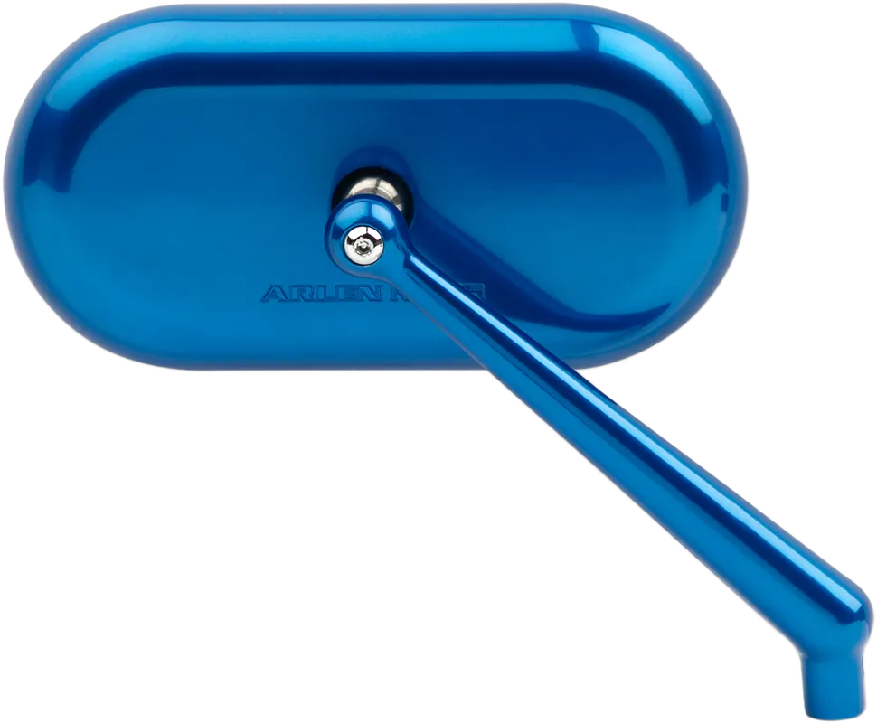 ARLEN NESS 13-177 Oval Blue Right Side Mirror with Stainless Steel Pivot Hardware Super Sale