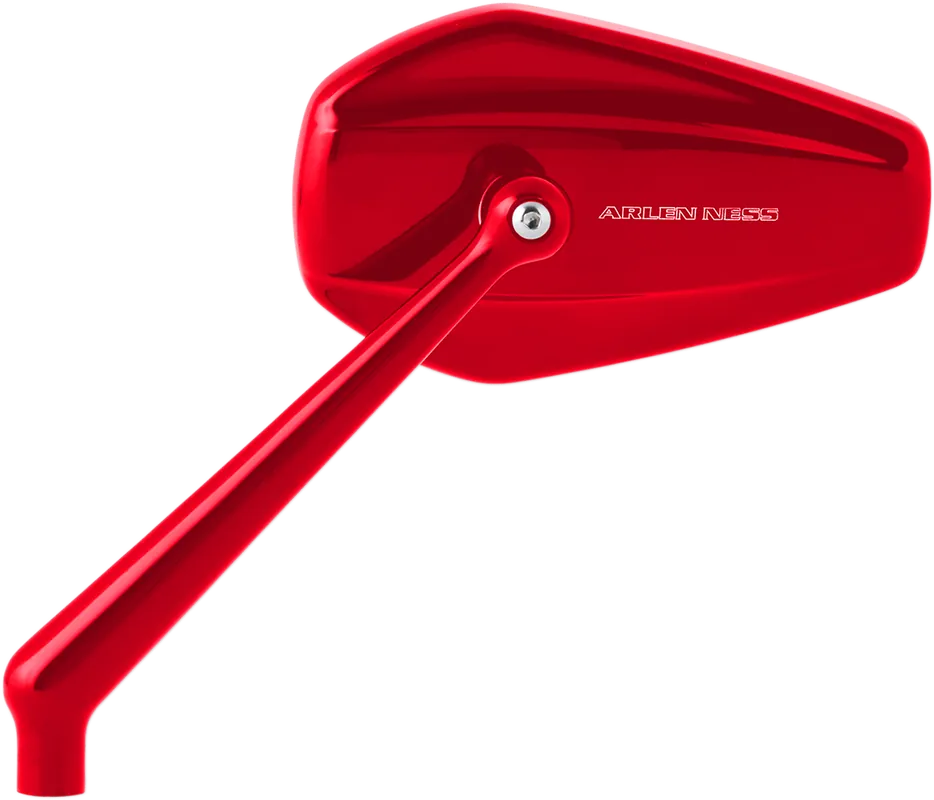 ARLEN NESS Mini/Stocker Side View Mirror - Hexagon Red for Left Side | Part No. 13-152 Fresh Stock