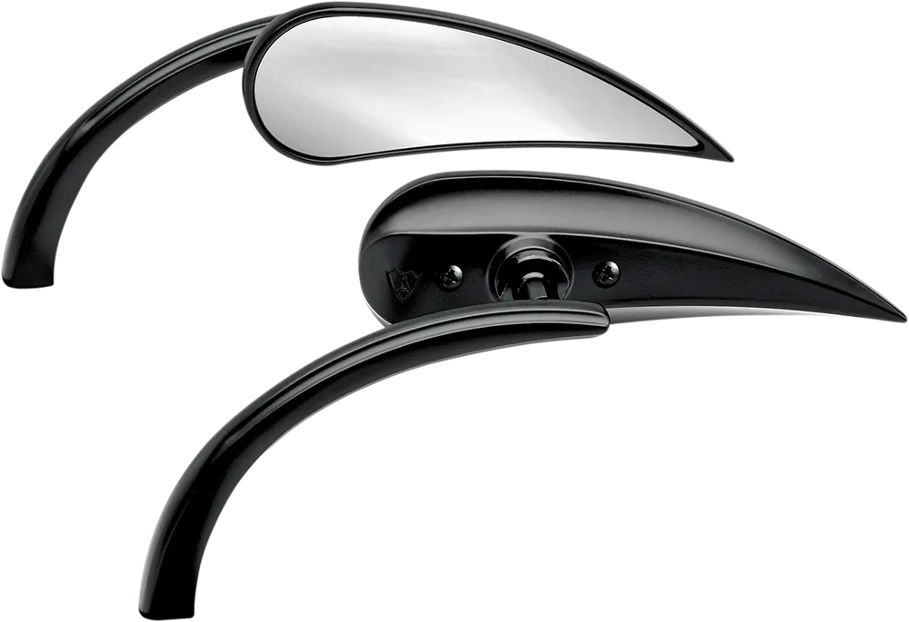 ARLEN NESS Micro Rad 2 Side View Teardrop Mirror - Black, Right - Part 13-401 Save Now