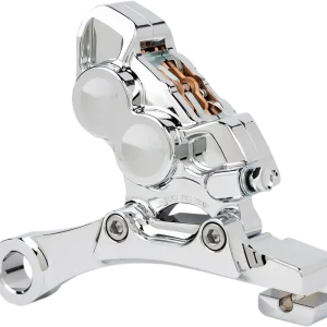 ARLEN NESS 4-Piston Rear Brake Caliper for 11.8-Inch Rotors * Chrome Finish, Part Number 02-324 Direct From Manufacturer