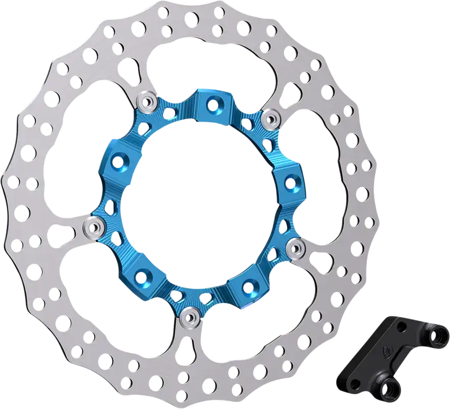 ARLEN NESS 14-Inch Front Right Brake Rotor Kit for HD FLT Touring Models - Blue Money Back Guarantee