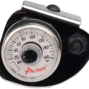 ARNOTT K-2638 Pressure Gauge & Bracket with Toggle Switch in Chrome Finish Warranty Included