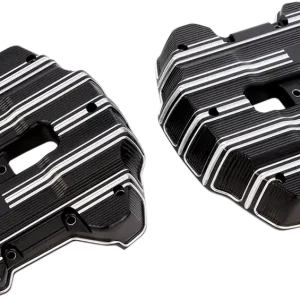 ARLEN NESS 18-263 Forged Billet Aluminum Rocker Box Covers - Black, 10 Gauge Hassle-Free Returns