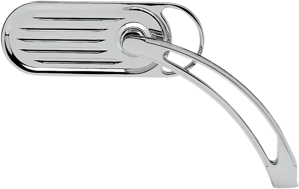 ARLEN NESS Grooved Slingshot Oval Chrome Side View Mirror - Part 13-040 Professional Grade