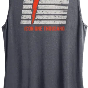Warranty Included ICON Women's Invasion Stripe* Tank Top - Antique Denim 2XL - 3031-4222
