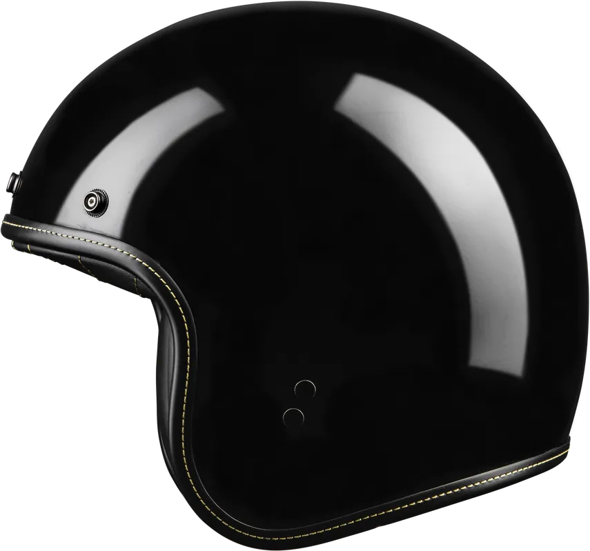 While Supplies Last Highway 21 .38 Retro Helmet Gloss Black - DOT Approved Motorcycle Helmet