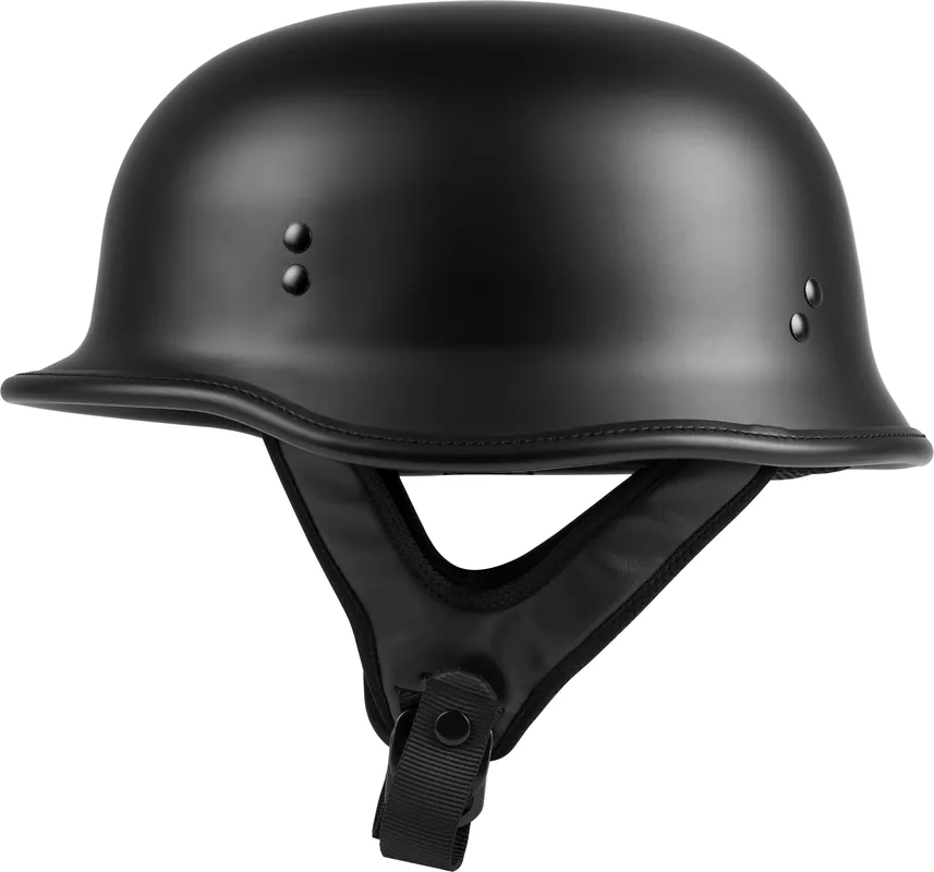 Worldwide Shipping HIGHWAY 21 9mm German Beanie Helmet Matte Black Medium * D.O.T. Approved Motorcycle Helmet