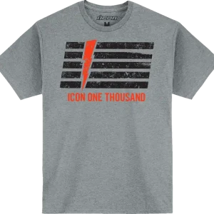 Affordable ICON Invasion Stripe* T-Shirt - Gray, Medium - 52% Cotton / 48% Polyester