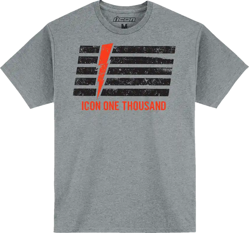 Affordable ICON Invasion Stripe* T-Shirt - Gray, Medium - 52% Cotton / 48% Polyester