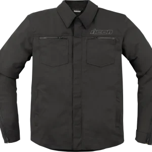 Worldwide Shipping ICON Upstate Canvas CE Jacket - Black - 3XL | Durable Urban Riding Gear