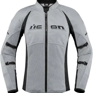 Worldwide Shipping ICON Women's Contra2* Jacket Gray 2XL * Sport Fit with Impact Protection and Removable Liner