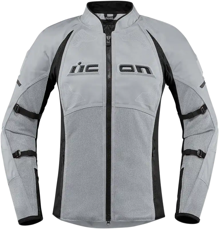 Worldwide Shipping ICON Women's Contra2* Jacket Gray 2XL * Sport Fit with Impact Protection and Removable Liner