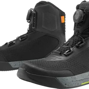 While Supplies Last ICON Overlord Vented Boots - Black US 8 / EU 41 with TechTuff Overlays and BOA Closure