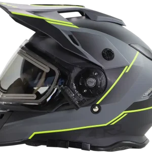 Z1R Range Snow Helmet Bladestorm Electric Dual Pane with Sun Visor * Gray/Black/Hi-Viz Yellow, Small Don’t Miss Out