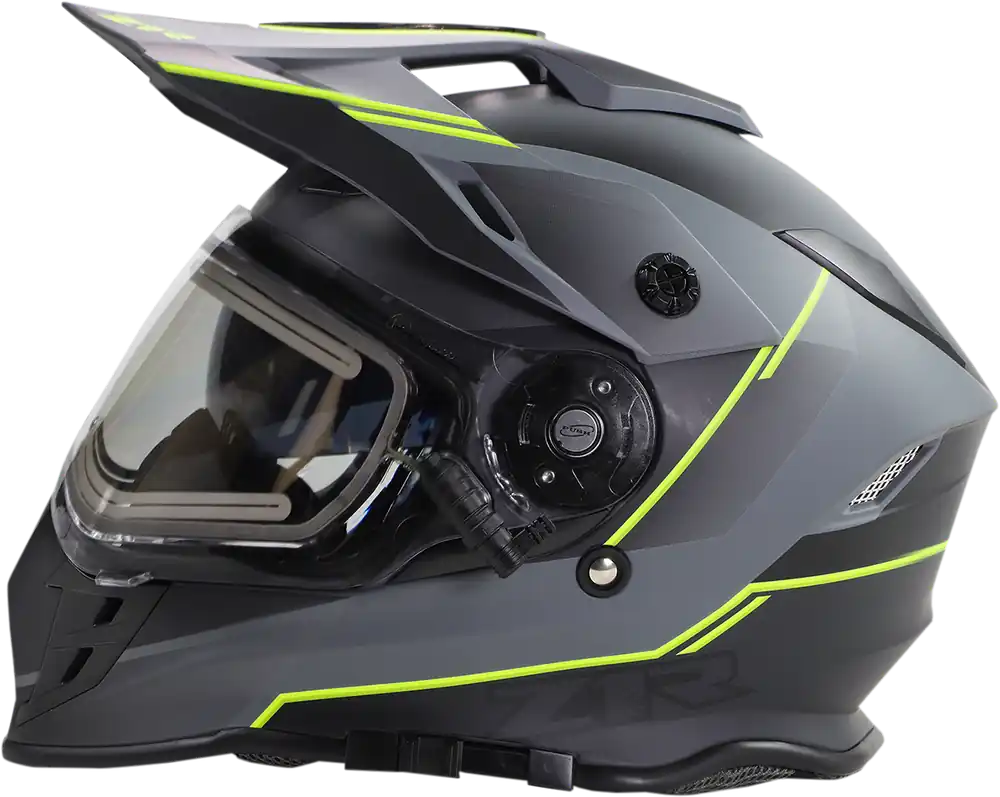 Z1R Range Snow Helmet Bladestorm Electric Dual Pane with Sun Visor * Gray/Black/Hi-Viz Yellow, Small Don’t Miss Out