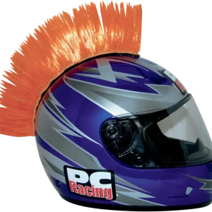 Warranty Included PC RACING Helmet Mohawk - Orange PCHMORANGE | Easy Attach 200+ MPH Helmet Accessory
