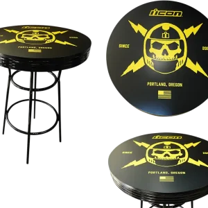 Wholesale ICON Round Pub Table - 30-Inch Diameter, Black Polyurethane Coated MDF Top, Model X80-6024ICB