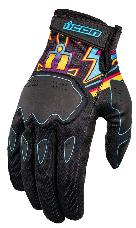 Weekend Sale ICON Hooligan* Lucky Lid Gloves 3301-4645 - Black, 2XL