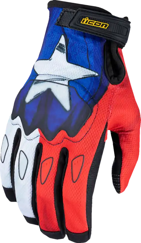 Viral ICON Hooligan* CE Tejas Libre Gloves 3XL by ICON - Blue, Part Number 3301-4721