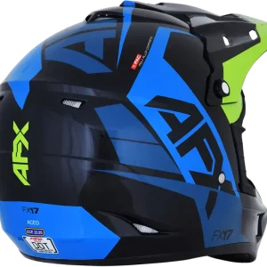 AFX FX-17 Helmet - Aced Blue and Lime - Extra Large (Part #0110-6502) Limited Edition