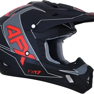 AFX FX-17 Helmet Aced Matte Black/Red Large - Lightweight Poly-Alloy Shell with Removable Vents Sale