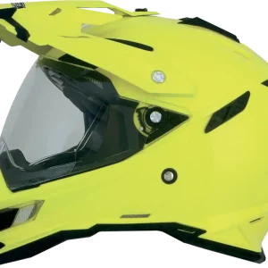 Bargain AFX FX-41DS Hi-Vis Yellow Motorcycle Helmet with Removable Sun Shield and Advanced Ventilation