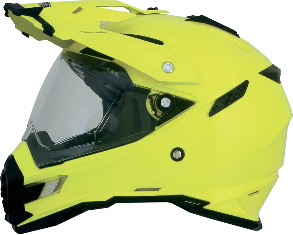 Bargain AFX FX-41DS Hi-Vis Yellow Motorcycle Helmet with Removable Sun Shield and Advanced Ventilation