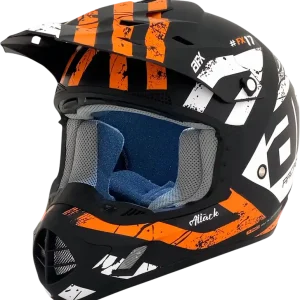 AFX FX-17 Attack Matte Black and Orange 4XL Motorcycle Helmet - Part Number 0110-7642 Buy Today