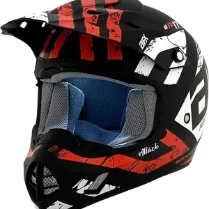 AFX FX-17 Attack Matte Black/Red 4XL Motorcycle Helmet with Advanced Ventilation System Price Cut