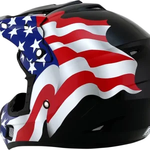 AFX FX-17 Flag Black Motorcycle Helmet - 3XL by AFX, Part 0110-7631 Special Discount