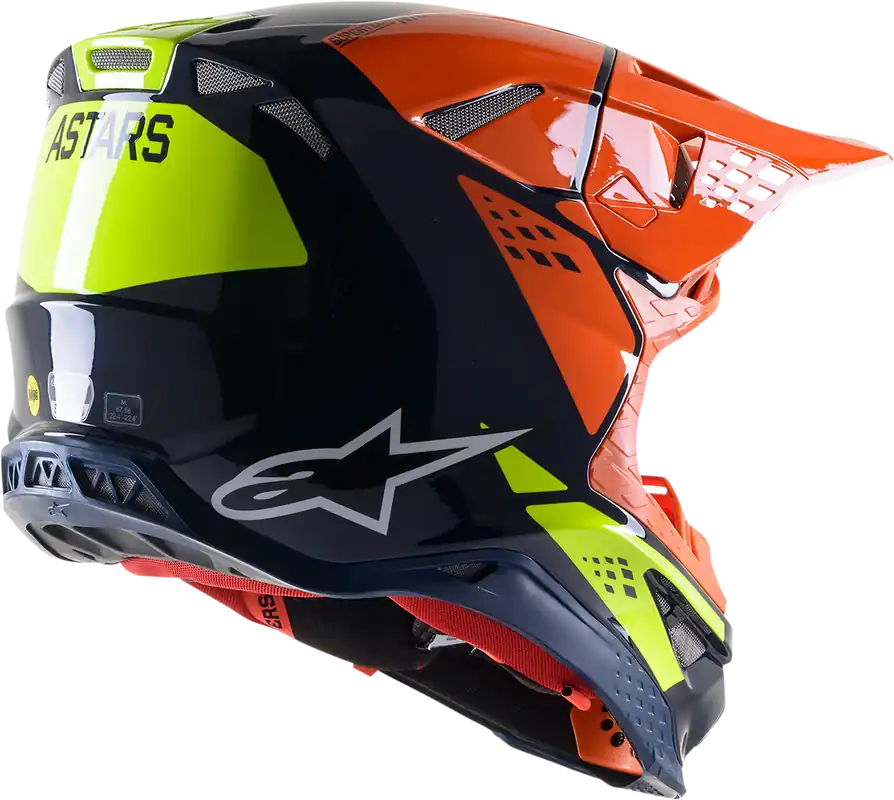 While Supplies Last Alpinestars Supertech M8 Helmet - Factory Blue/Orange/Yellow - 2XL
