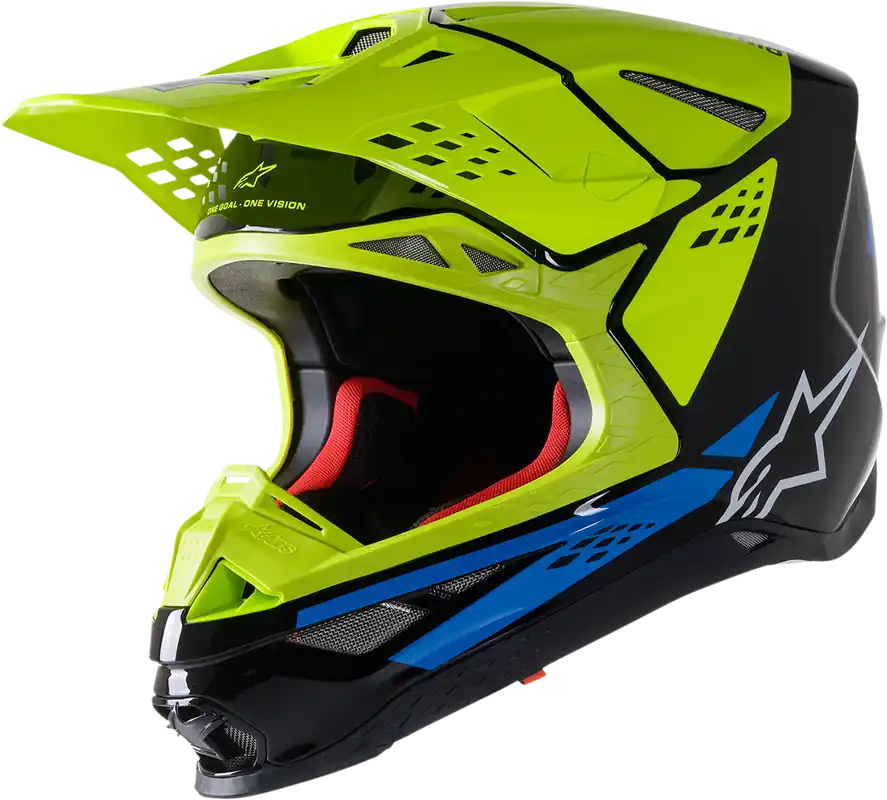 Alpinestars Supertech M8 Helmet - Factory Edition - Medium Black, Yellow & Blue Weekend Sale