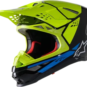 ALPINESTARS Supertech M8 Helmet - Factory Black/Yellow/Blue - Small Modern